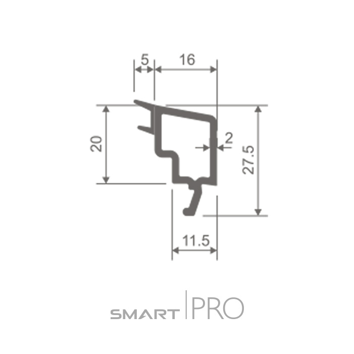 Штапик стандартный 16 мм на стеклопакет 24мм в Астане