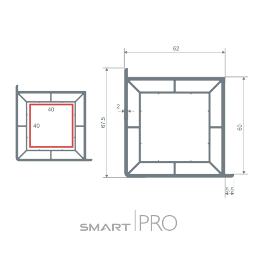 Профиль углового соединения (60) в Астане